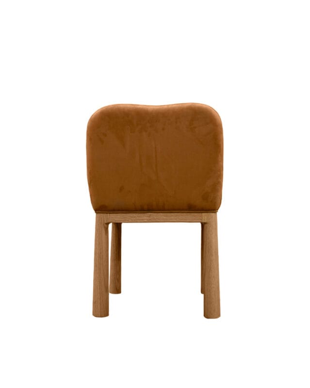Curve Back Fabric Hardwood Chair | CH056