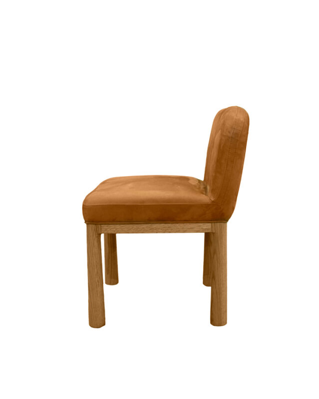 Curve Back Fabric Hardwood Chair | CH056