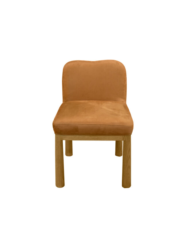 Curve Back Fabric Hardwood Chair