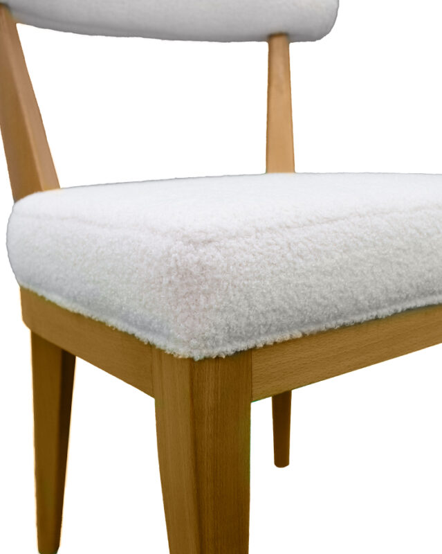 Round Back Fabric Hardwood Chair | CH051
