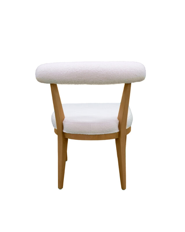 Round Back Fabric Hardwood Chair | CH051