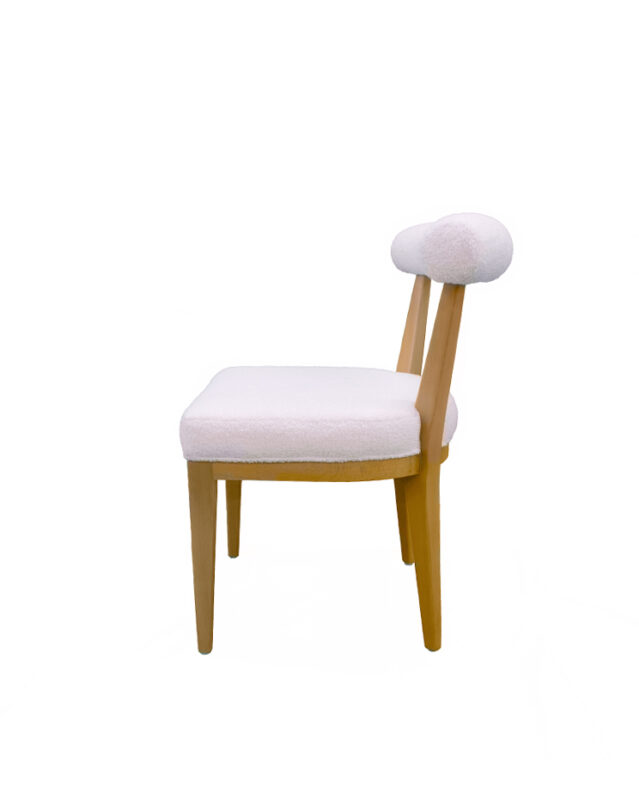 Round Back Fabric Hardwood Chair | CH051