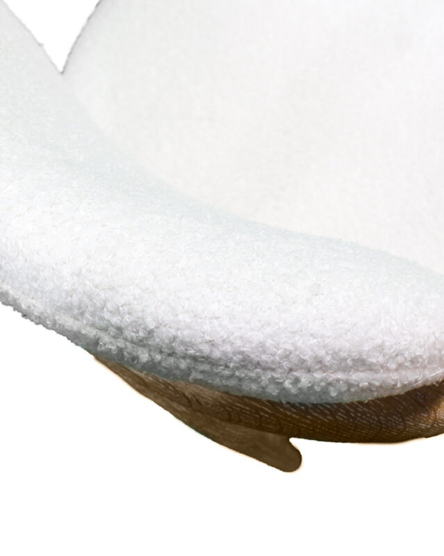 Rounded Frame Fabric Hardwood Chair | CH041