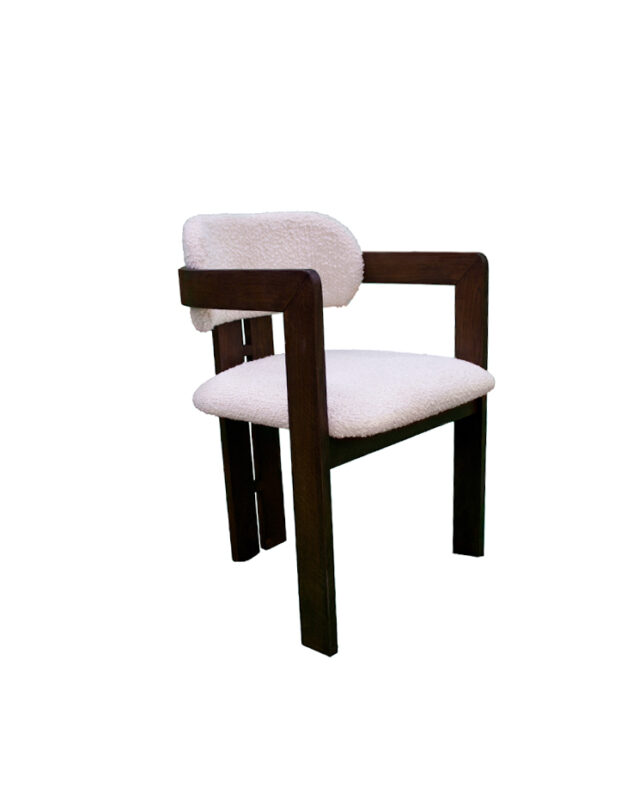 Wide Back Fabric Hardwood Chair | CH042