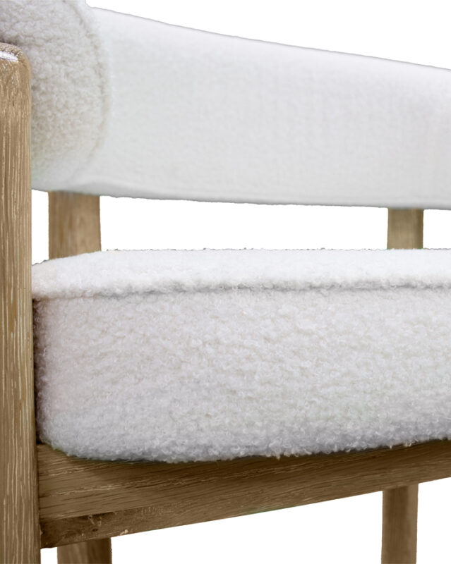 Wrap Arm Fabric Hardwood Chair | CH018