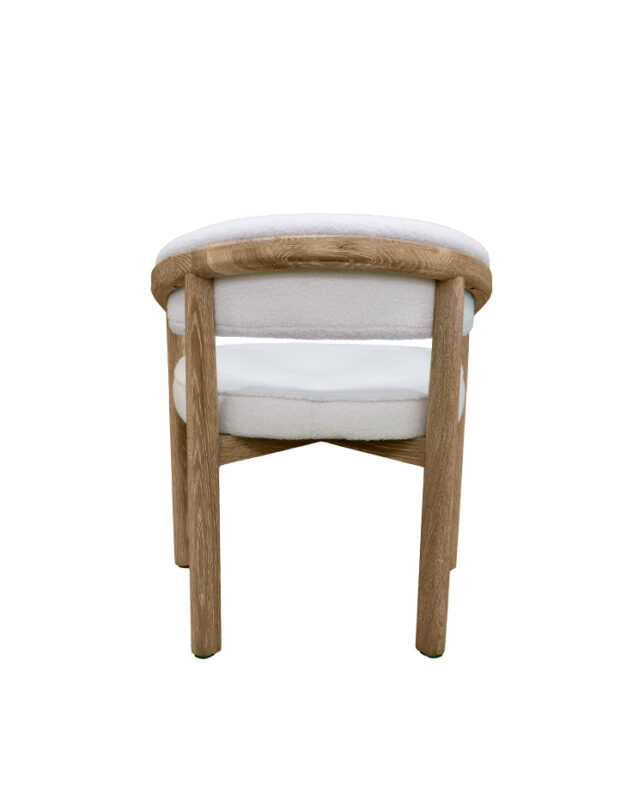 Wrap Arm Fabric Hardwood Chair | CH018