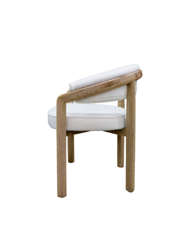 Wrap Arm Fabric Hardwood Chair | CH018