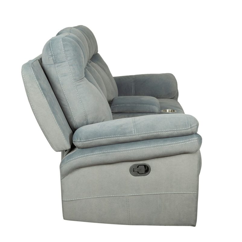 Fabric Reclining 2-Seater Sofa with Center Console and Cup Holders | MS003A