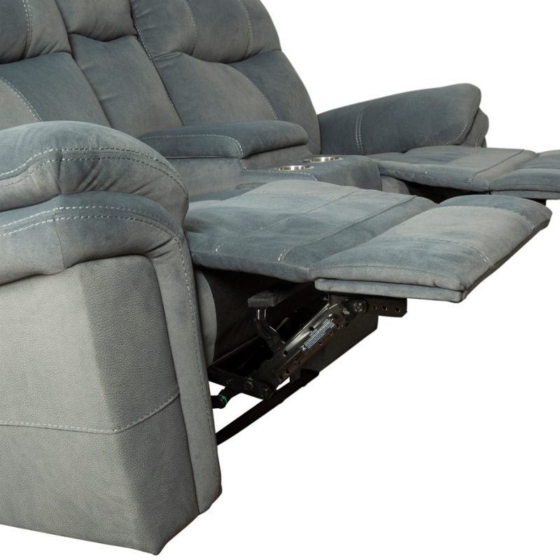 Fabric Reclining 2-Seater Sofa with Center Console and Cup Holders | MS003A