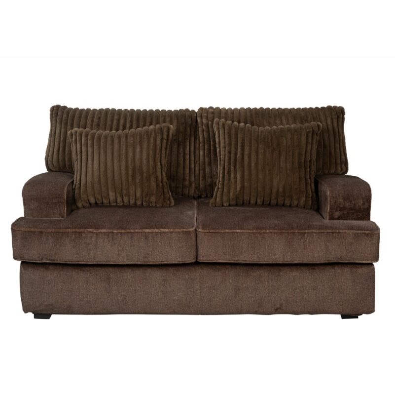 Textured Fabric Love Seat with Ribbed Cushion Geometry | TSF002A
