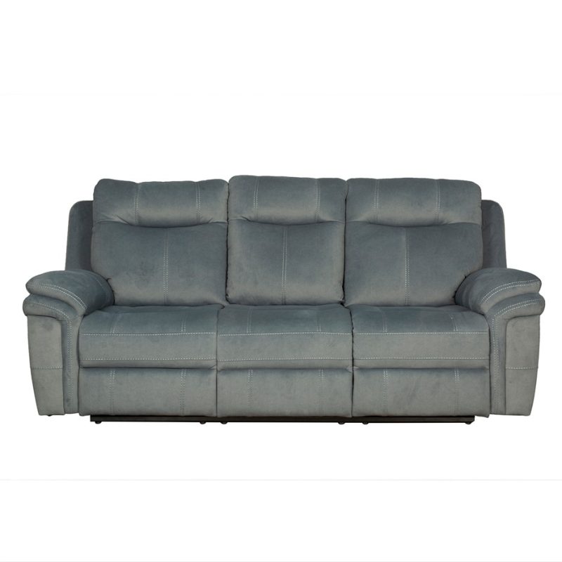 Fabric Reclining 3-Seater Sofa with Fold-Down Power Console and Pillow-Top Arms | MS003B