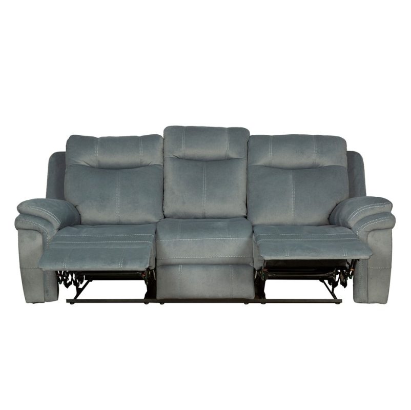 Fabric Reclining 3-Seater Sofa with Fold-Down Power Console and Pillow-Top Arms | MS003B