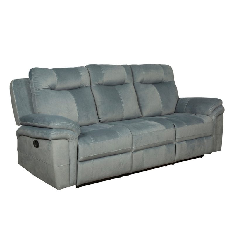 Fabric Reclining 3-Seater Sofa with Fold-Down Power Console and Pillow-Top Arms | MS003B