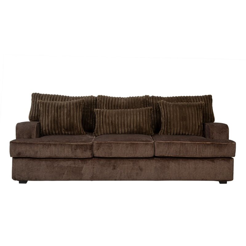 Structured Cushion-Back 3-Seater Sofa with Low Arm Support | TSF002B