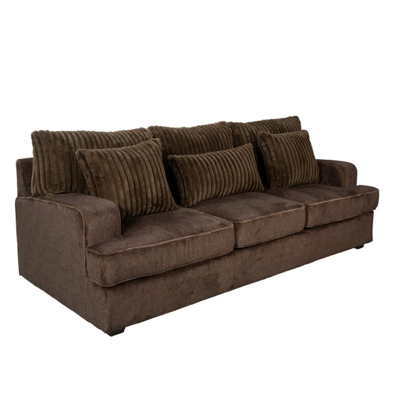 Structured Cushion-Back 3-Seater Sofa with Low Arm Support | TSF002B