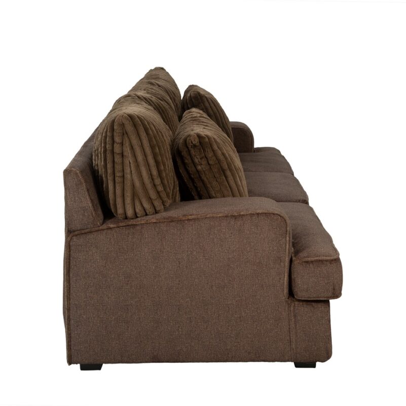 Structured Cushion-Back 3-Seater Sofa with Low Arm Support | TSF002B