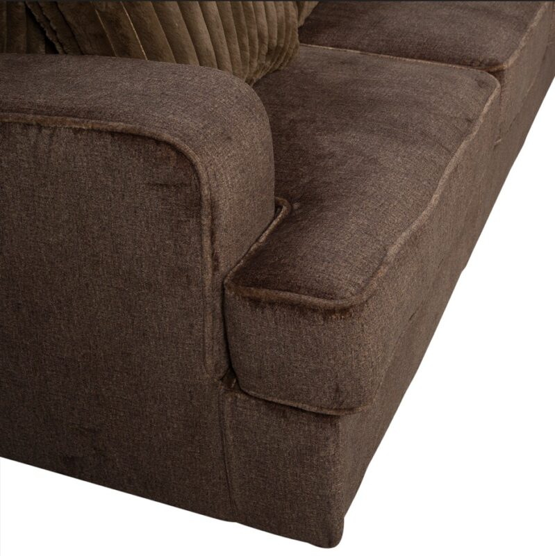 Structured Cushion-Back 3-Seater Sofa with Low Arm Support | TSF002B
