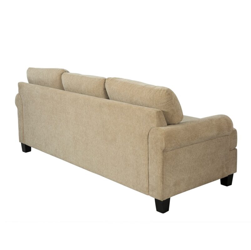 Rounded Arm 3-Seater Sofa with Straight Cushion Profile | TSF003B