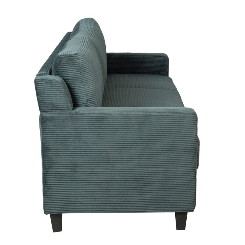 Corduroy Texture 3-Seater Sofa with Linear Arm Design | TSF004B