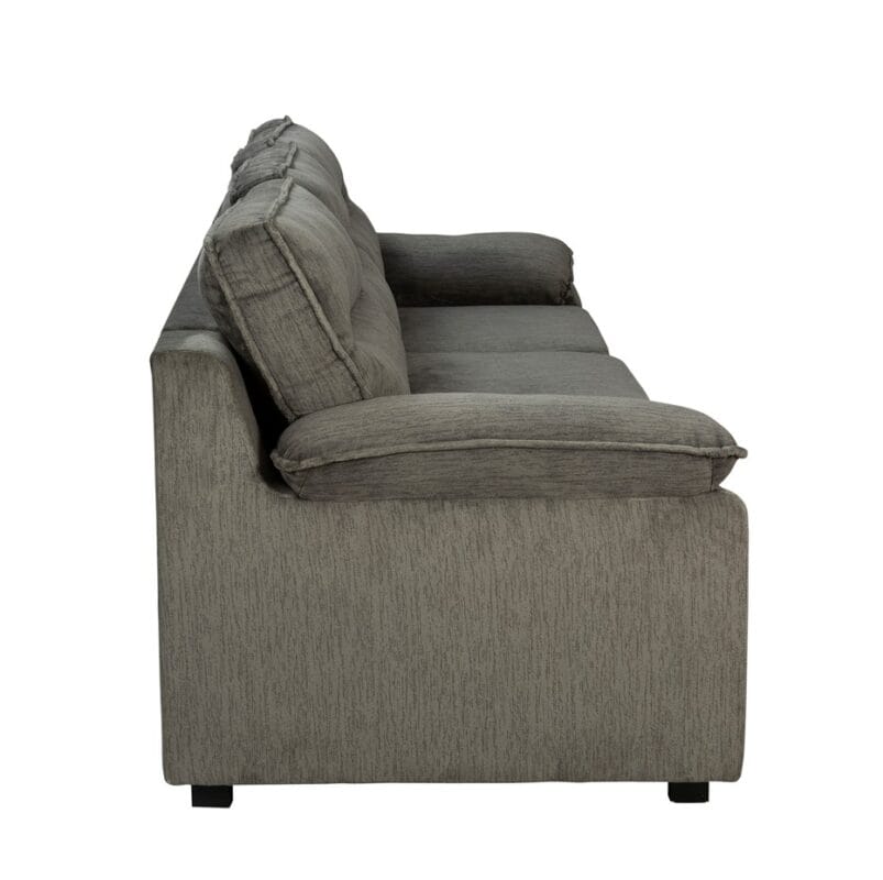Plush Textured Fabric 3-Seater Sofa with Soft Arm Cushions | TSF001B