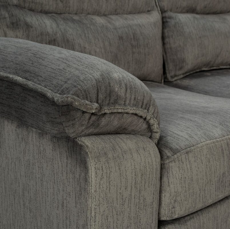 Plush Textured Fabric 3-Seater Sofa with Soft Arm Cushions | TSF001B