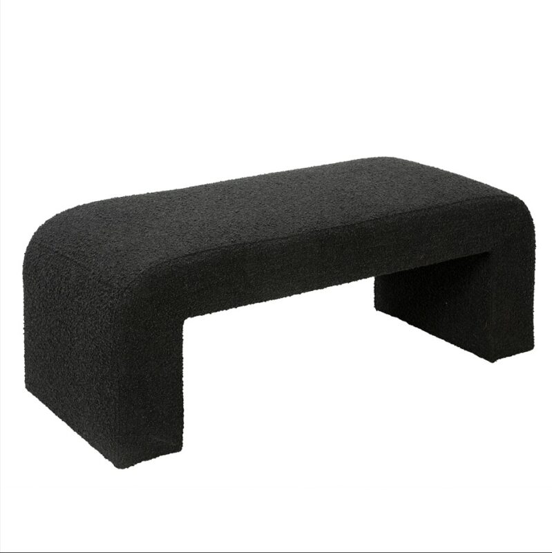 Textured Bouclé Bench with Arched Silhouette | TBE002