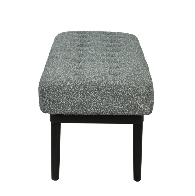 Tufted Fabric Bench with Solid Wood Tapered Legs | TBE003