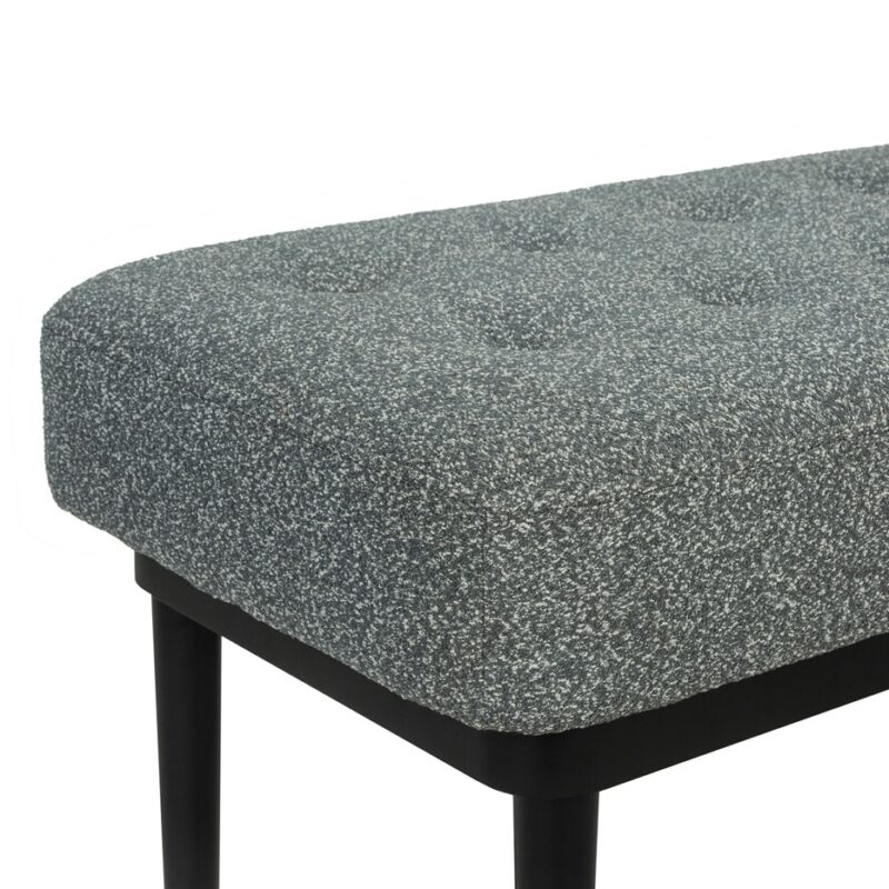 Tufted Fabric Bench with Solid Wood Tapered Legs | TBE003
