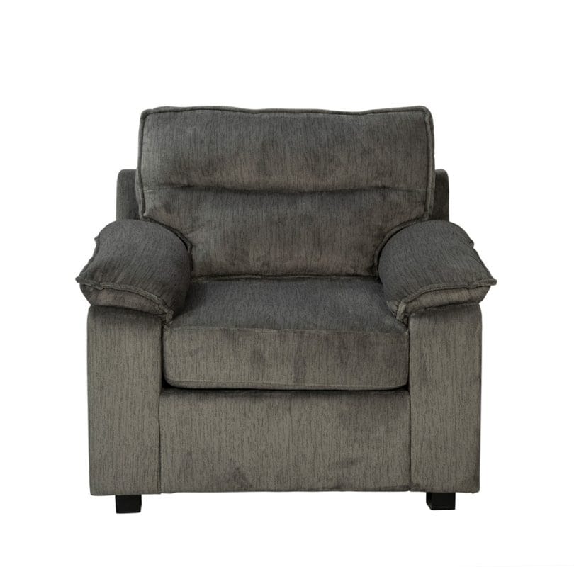 Fabric Lounge Chair with Overstuffed Armrest and Cushioned Back | TC001