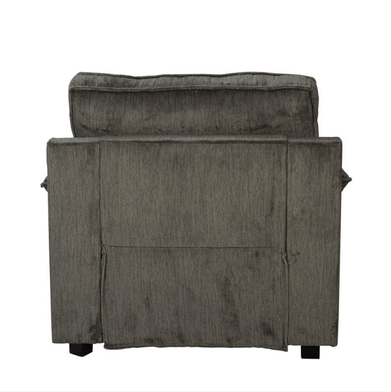 Fabric Lounge Chair with Overstuffed Armrest and Cushioned Back | TC001