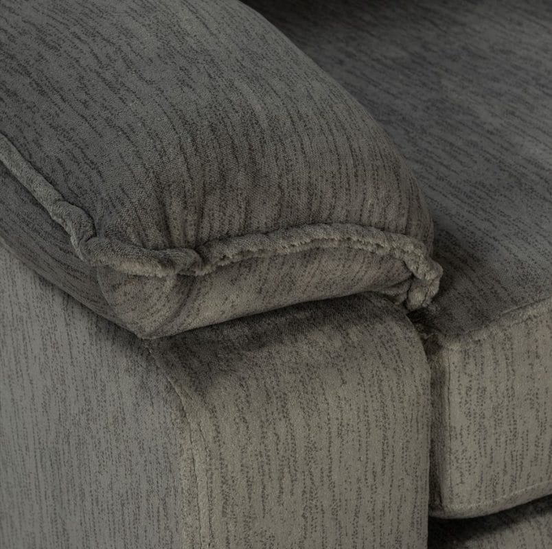 Fabric Lounge Chair with Overstuffed Armrest and Cushioned Back | TC001
