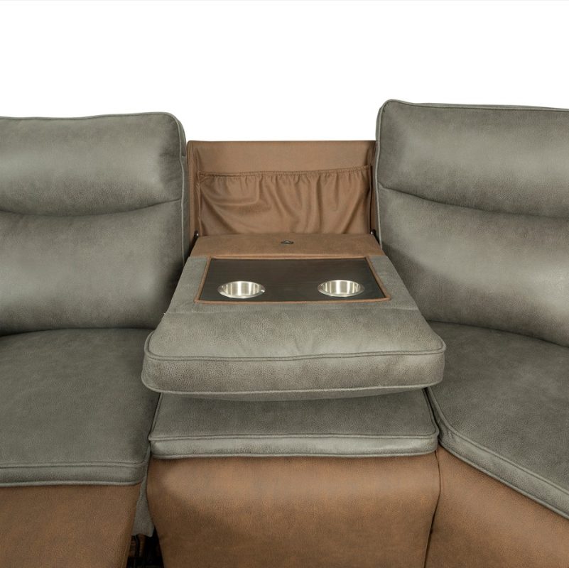DualTone Balance Manual Reclining Sectional Sofa | MSF009