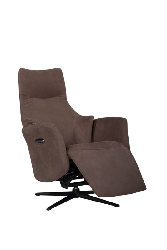 Curved Silhouette Microfiber Swivel Recliner Chair – MOC004