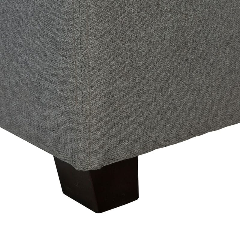 Textured Fabric Storage Ottoman with Tufted Cushion | MOT001