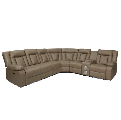 SoftTone Leather Reclining Sectional Sofa | MSF004