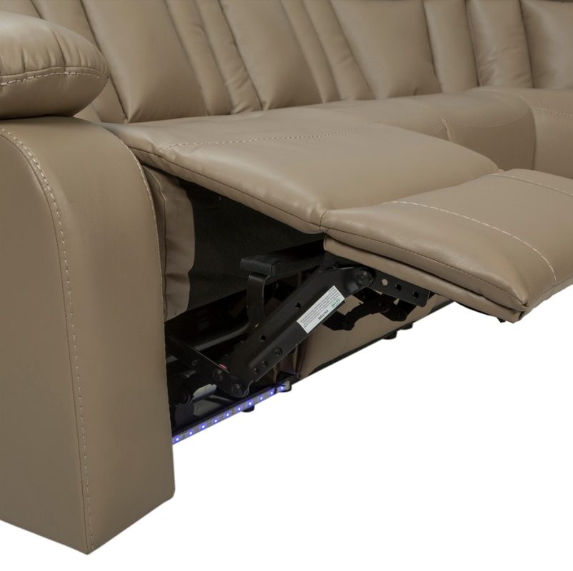 SoftTone Leather Reclining Sectional Sofa | MSF004