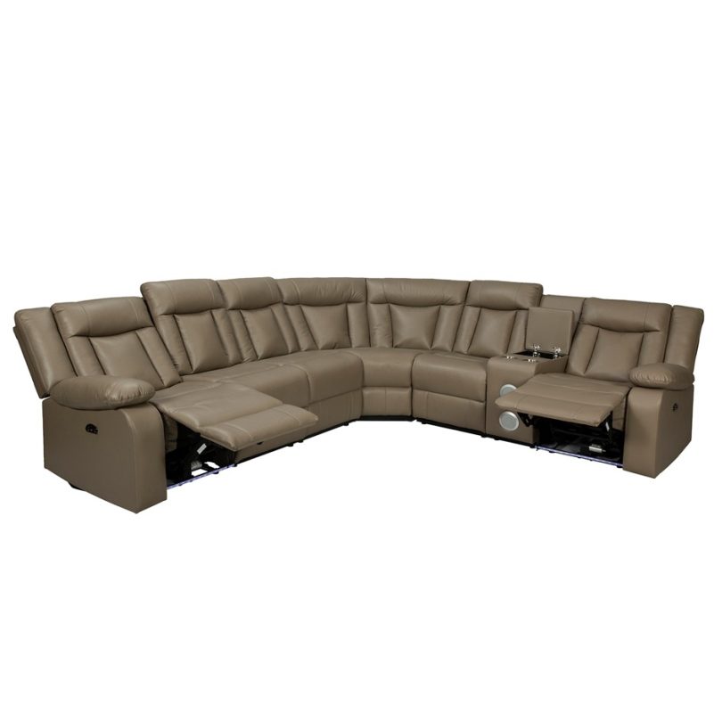 SoftTone Leather Reclining Sectional Sofa | MSF004