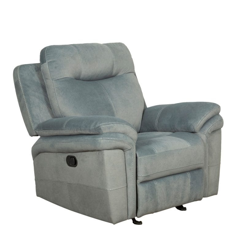 Fabric Recliner Chair with Double Arm Cushion and Contrast Stitching | MR003