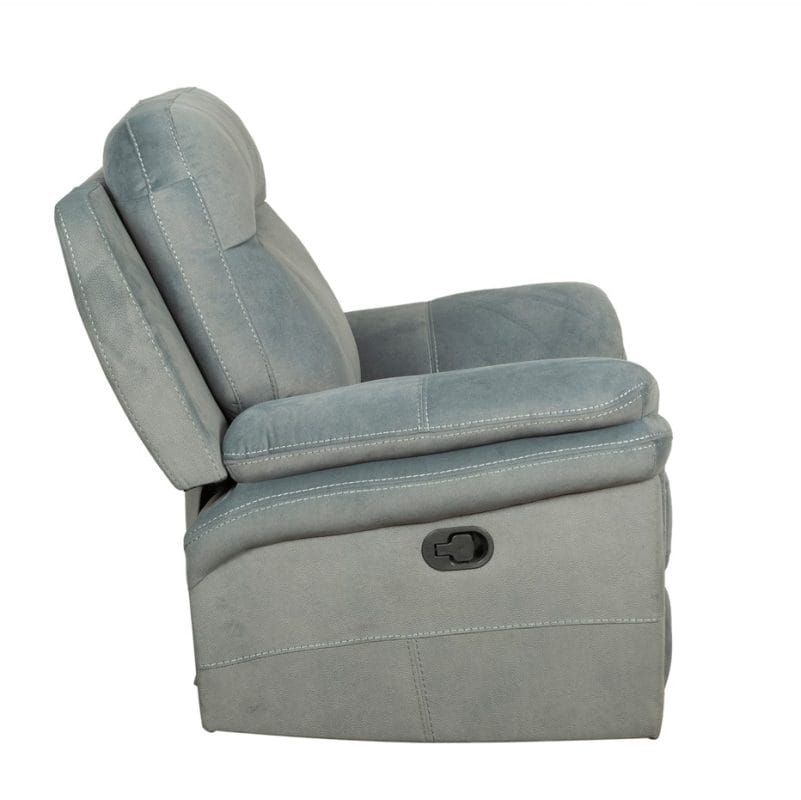 Fabric Recliner Chair with Double Arm Cushion and Contrast Stitching | MR003