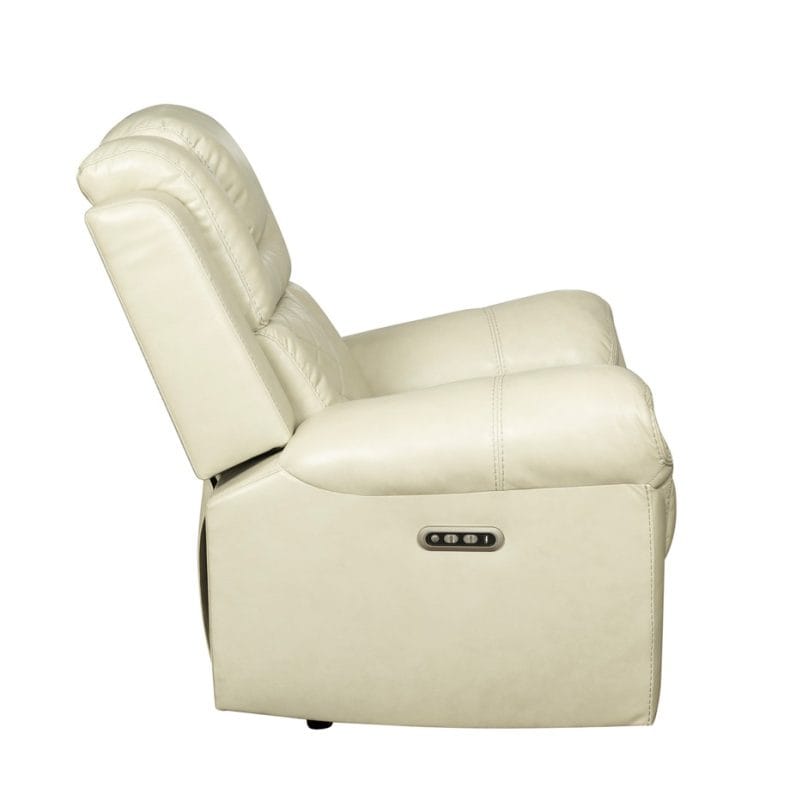 Faux Leather Power Recliner Chair with Adjustable Headrest and Quilted Back | MR004