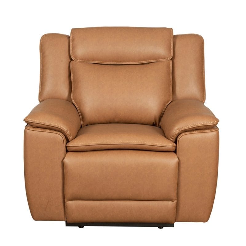 Faux Leather Recliner Chair with Padded Armrest and Manual Lever | MR007