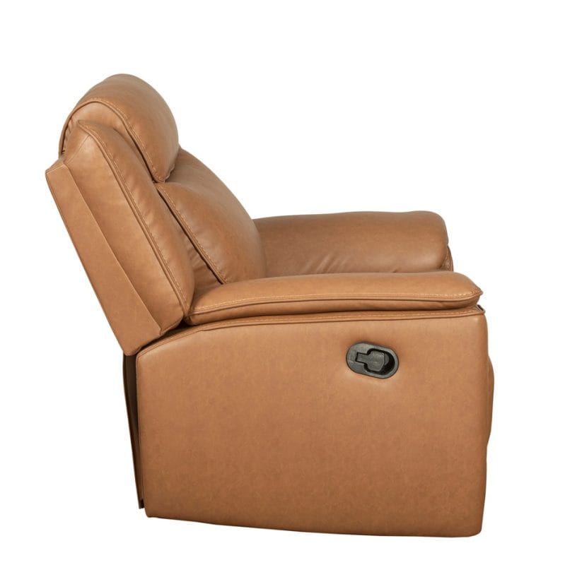 Faux Leather Recliner Chair with Padded Armrest and Manual Lever | MR007