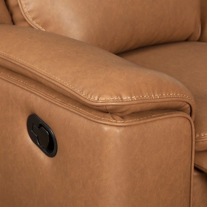 Faux Leather Recliner Chair with Padded Armrest and Manual Lever | MR007