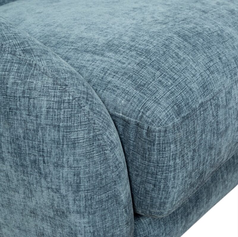 Textured Fabric Sectional Sofa with Curved Armrests | TSM002