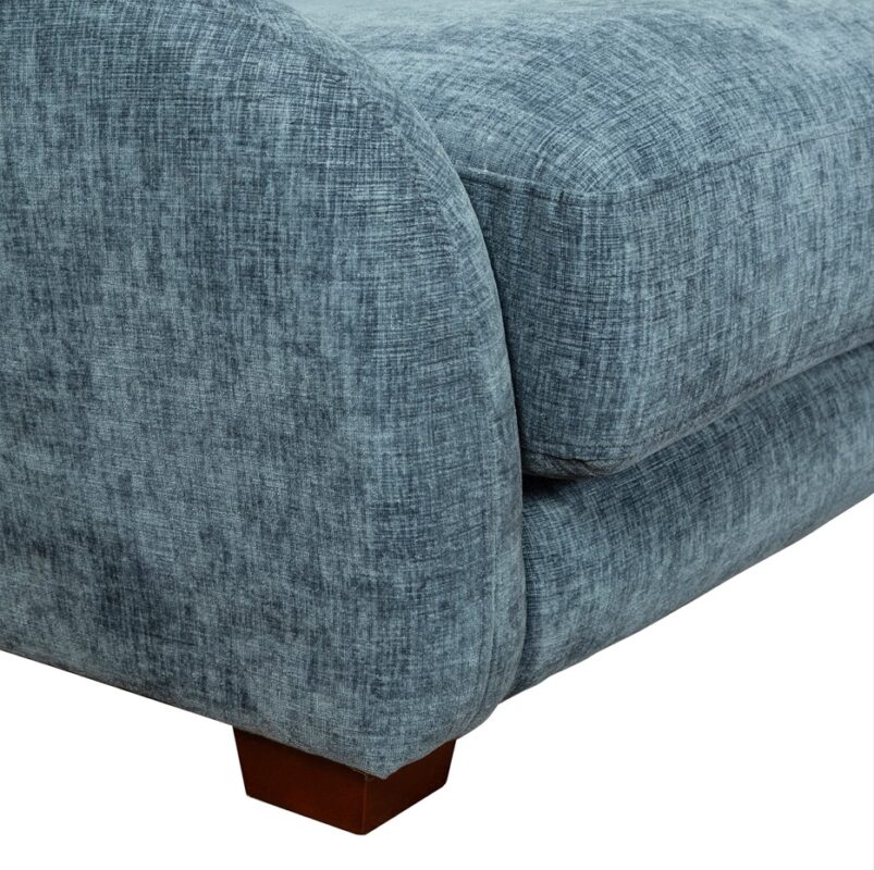Textured Fabric Sectional Sofa with Curved Armrests | TSM002
