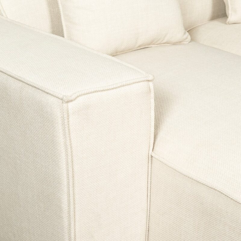 Textured Fabric Modular Sofa with Box Arm Design | TSM005