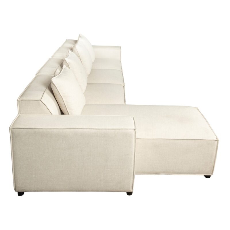 Textured Fabric Modular Sofa with Box Arm Design | TSM005