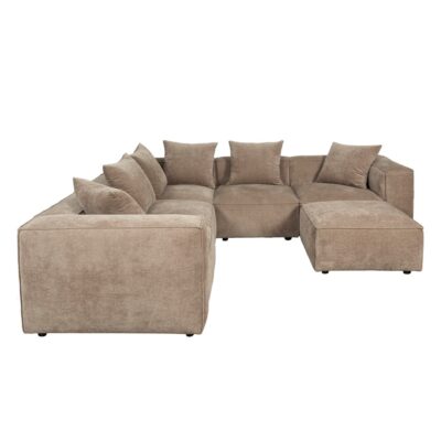 Geometric Modular Sectional Sofa with Square Arm Form | TSM007