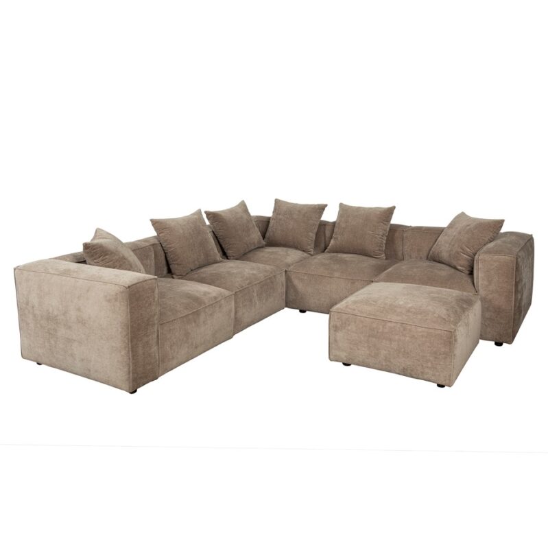 Geometric Modular Sectional Sofa with Square Arm Form | TSM007