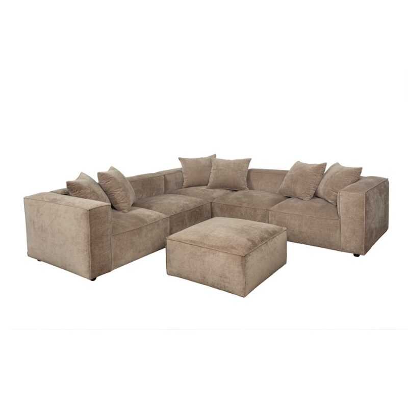 Geometric Modular Sectional Sofa with Square Arm Form | TSM007